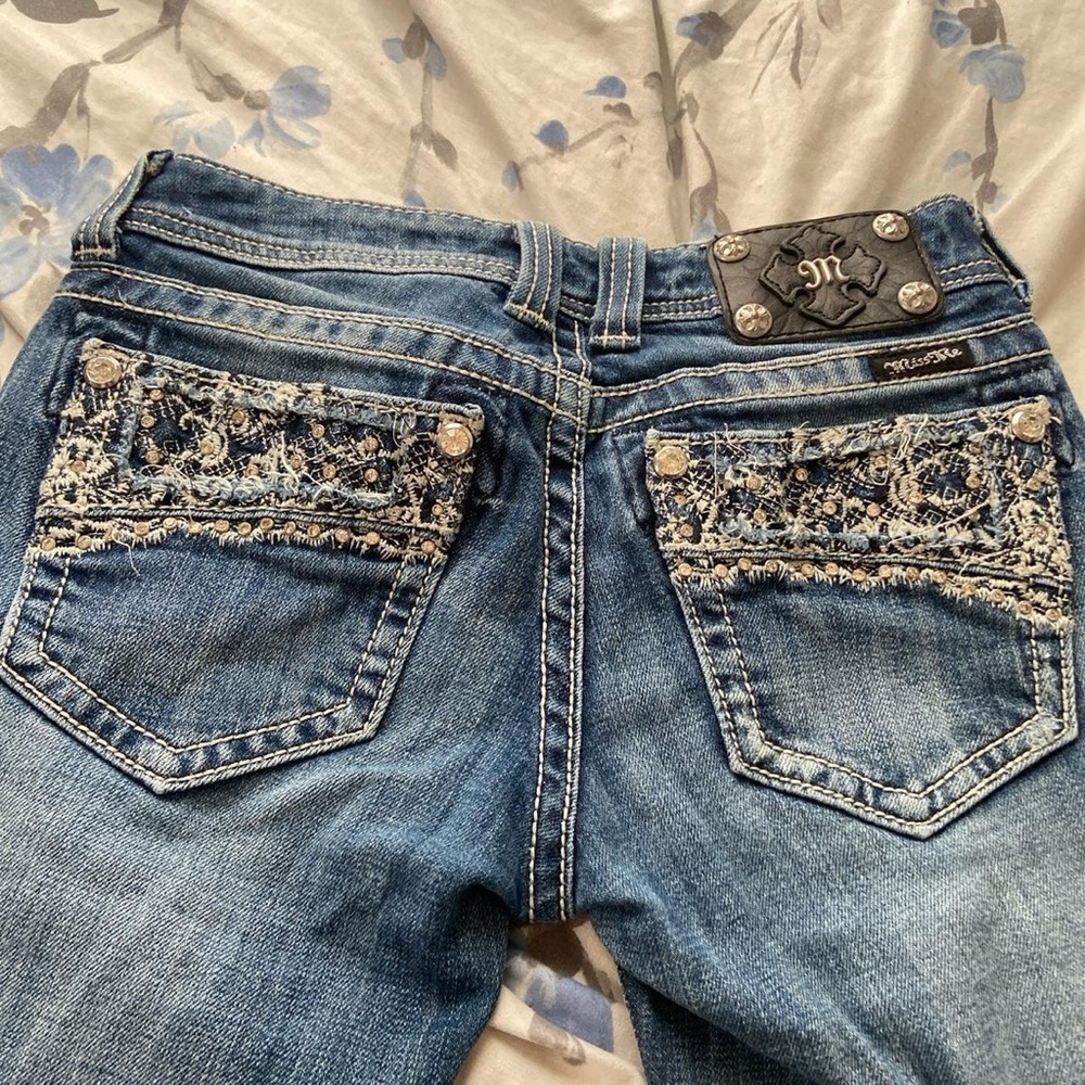 Miss Me Women's Denim Jeans with Embellished Pockets